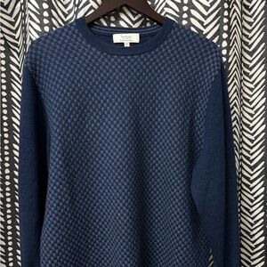 Wool checkered Sweater blue